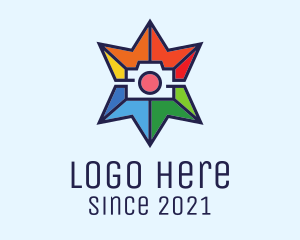 Video - Rainbow Hexagram Camera logo design