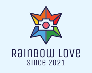 Rainbow Hexagram Camera  logo design