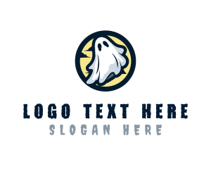 Spooky - Ghost Costume Halloween logo design