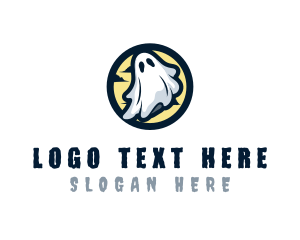 Mascot - Ghost Costume Halloween logo design