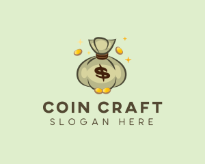 Cash Money Bag Dollar logo design