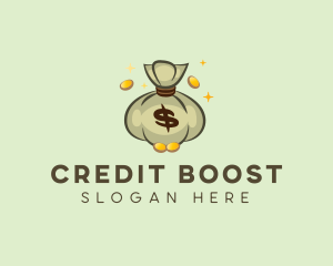 Credit - Cash Money Bag Dollar logo design