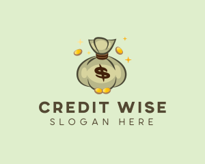 Credit - Cash Money Bag Dollar logo design