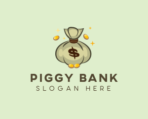 Cash Money Bag Dollar logo design