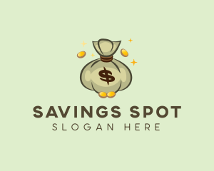 Cash Money Bag Dollar logo design