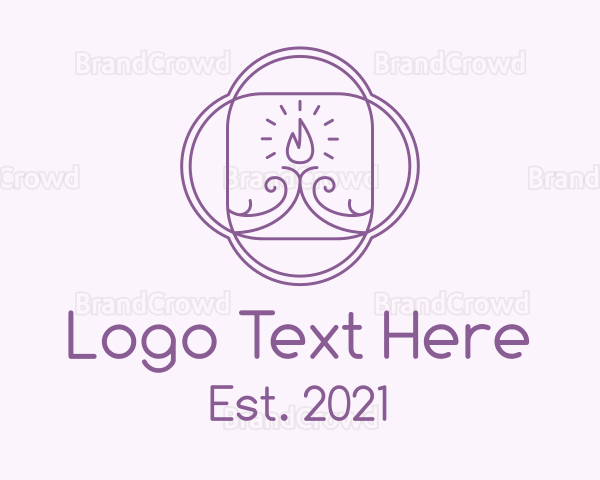 Purple Swirl Candle Logo