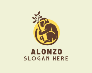 Planting Brown Monkey logo design