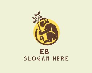 Planting Brown Monkey logo design