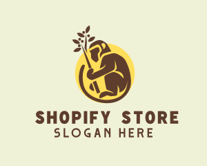 Ecommerce - Planting Brown Monkey logo design