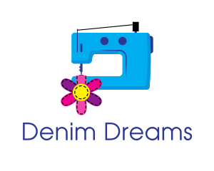 Cute Fashion Sewing Machine logo design