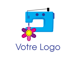 Embroidery - Cute Fashion Sewing Machine logo design