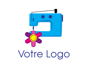 Denim - Cute Fashion Sewing Machine logo design