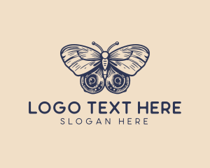 Delicate - Elegant Moth Butterfly logo design