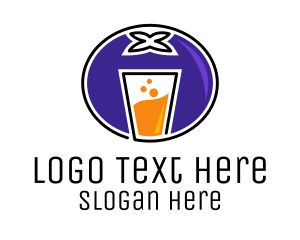 Cooler - Blueberry Orange Juice logo design