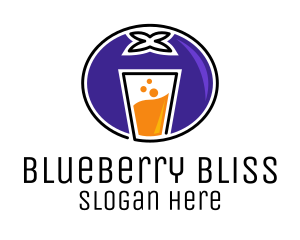 Blueberry - Blueberry Orange Juice logo design