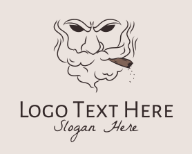 Gang - Old Man Smoking Tobacco logo design