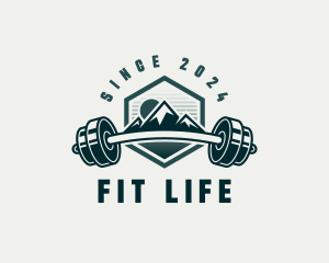 Barbel Mountain Fitness logo design