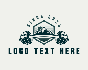 Fitness - Barbel Mountain Fitness logo design