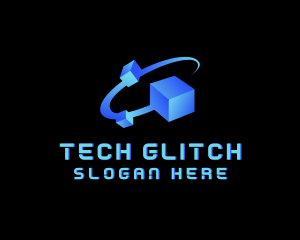 Tech Cube Swoosh Software logo design