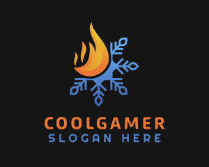 Flame - Fire Snowflake Energy logo design
