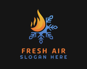 Fire Snowflake Energy logo design