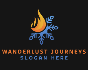 Sustainability - Fire Snowflake Energy logo design