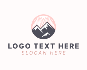 Destination - Natural Mountain Peak logo design