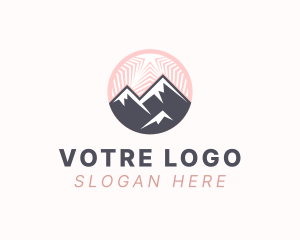 Challenge - Natural Mountain Peak logo design