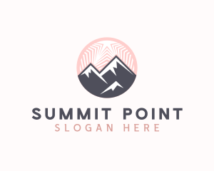 Basecamp - Natural Mountain Peak logo design