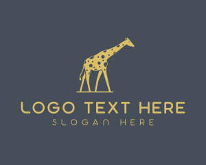 Desert Animal - Giraffe Safari Wildlife logo design