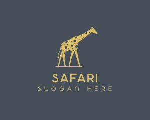 Giraffe Safari Wildlife logo design