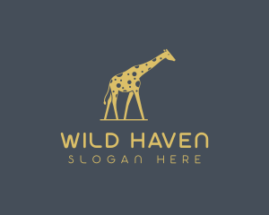 Giraffe Safari Wildlife logo design