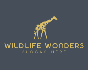 Giraffe Safari Wildlife logo design