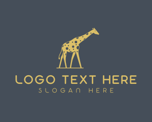 Giraffe Safari Wildlife Logo