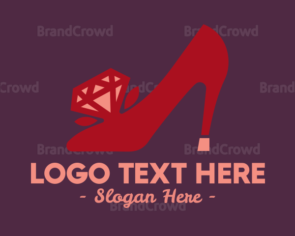 Red Diamond Shoe Heels Logo