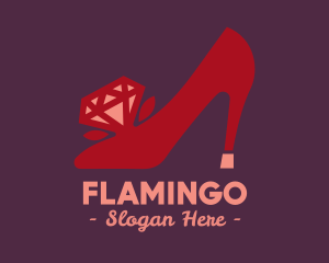 Heels - Red Diamond Shoe Heels logo design