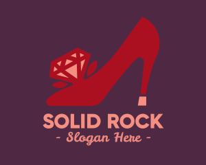 Stone - Red Diamond Shoe Heels logo design