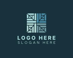 Construction - Floor Tile Tiling logo design