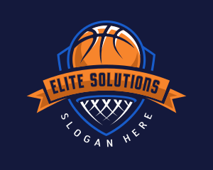 Shield - Ball Net Basketball logo design