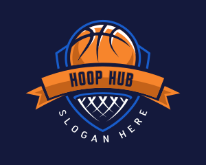Hoop - Ball Net Basketball logo design