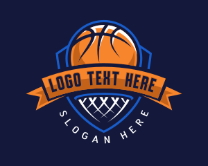 Hoop - Ball Net Basketball logo design