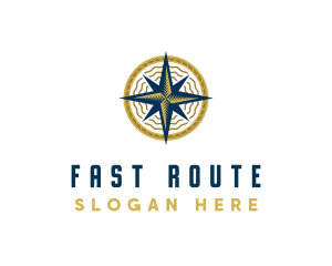 Route - Location Navigator Compass logo design