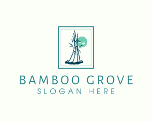 Bamboo - Bamboo Plant Frame logo design