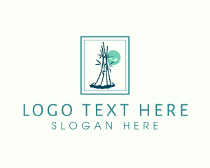 Bamboo Plant Frame Logo