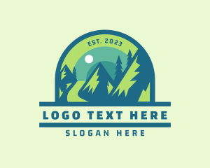 Lake - Mountain Outdoor Adventure logo design