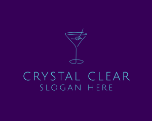 Glass - Martini Cocktail Glass logo design