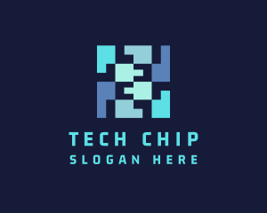 Microchip - Online Square Code logo design
