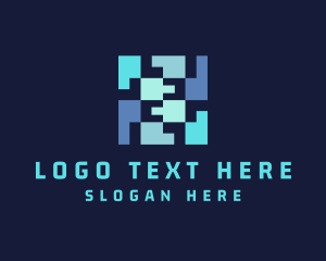 Technician - Online Square Code logo design