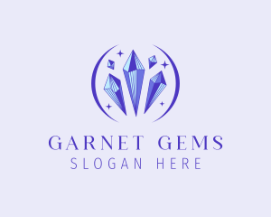 Garnet - Fancy Crystal Gem logo design