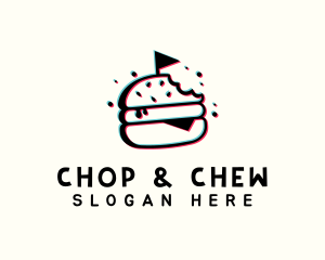 Diner Burger Anaglyph Logo
